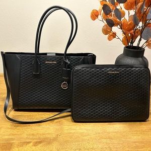 Michael Kors Tote w/Strap & Laptop Sleeve